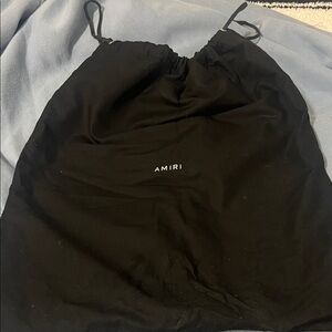 AMIRI Black Drawstring Pouch